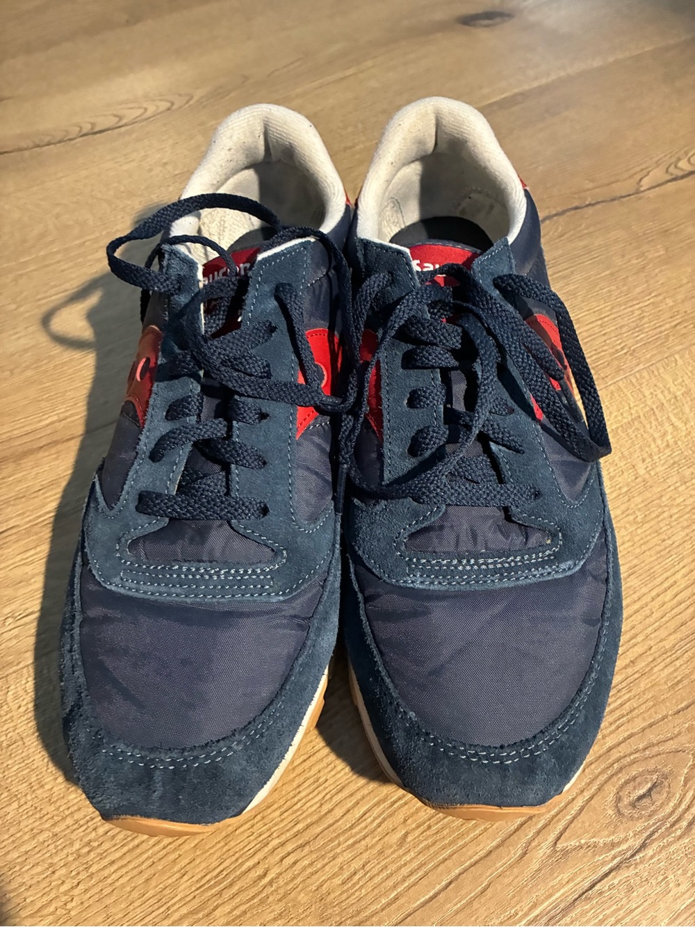 Saucony Navy and Red Retro Running Sneakers